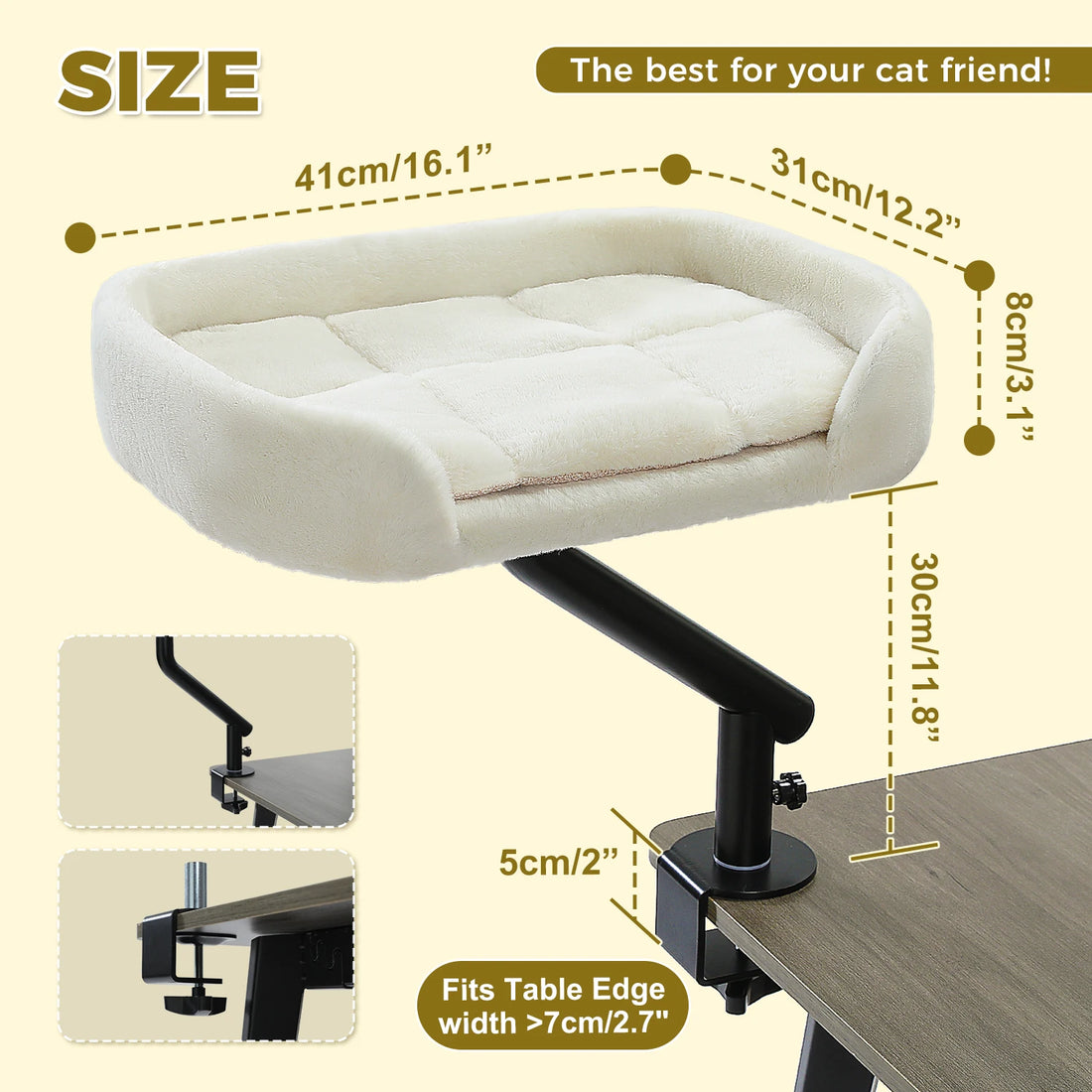 Coussin de bureau pour chat rotatif
