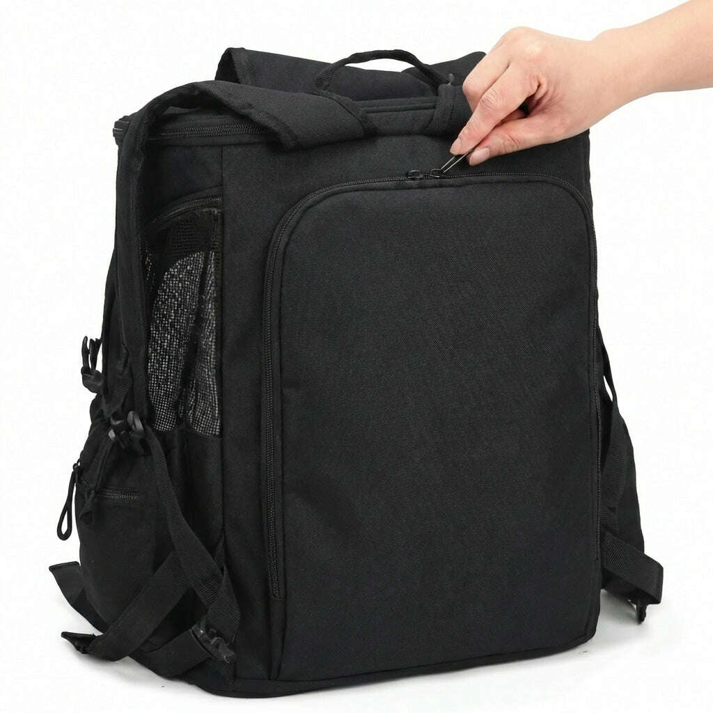 Sac à dos de randonnée pour chat — vue en perspective