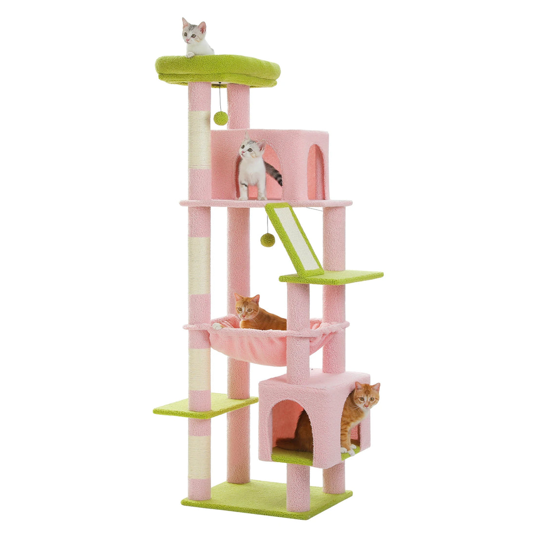 Arbre à chat 180 cm à deux grandes niches