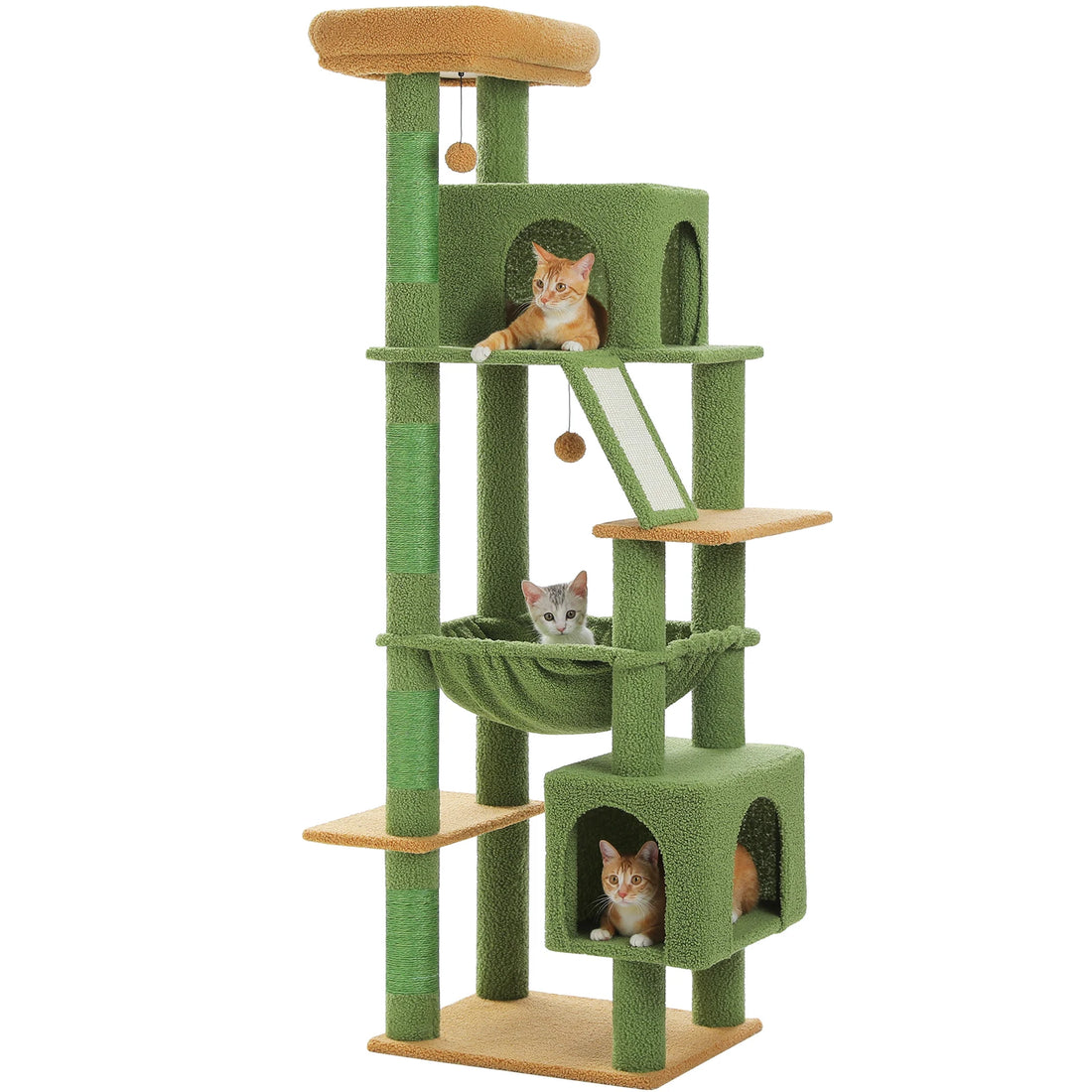 Arbre à chat 180 cm à deux grandes niches