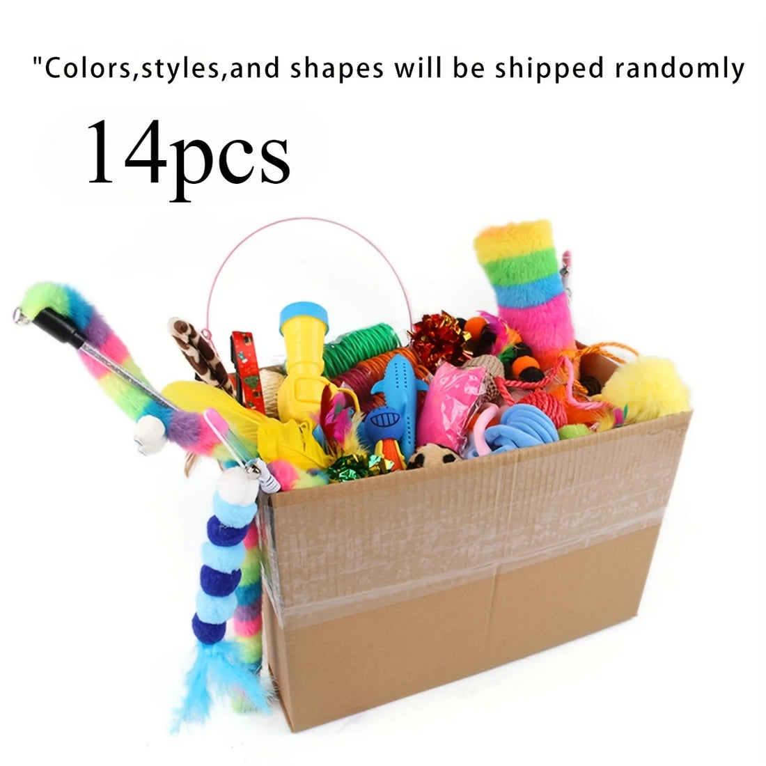 Pack de jouets pour chat, 14 à 56 pièces