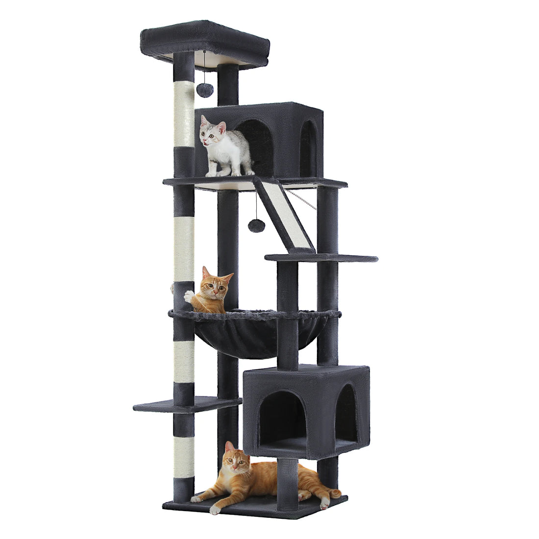 Arbre à chat 180 cm à deux grandes niches