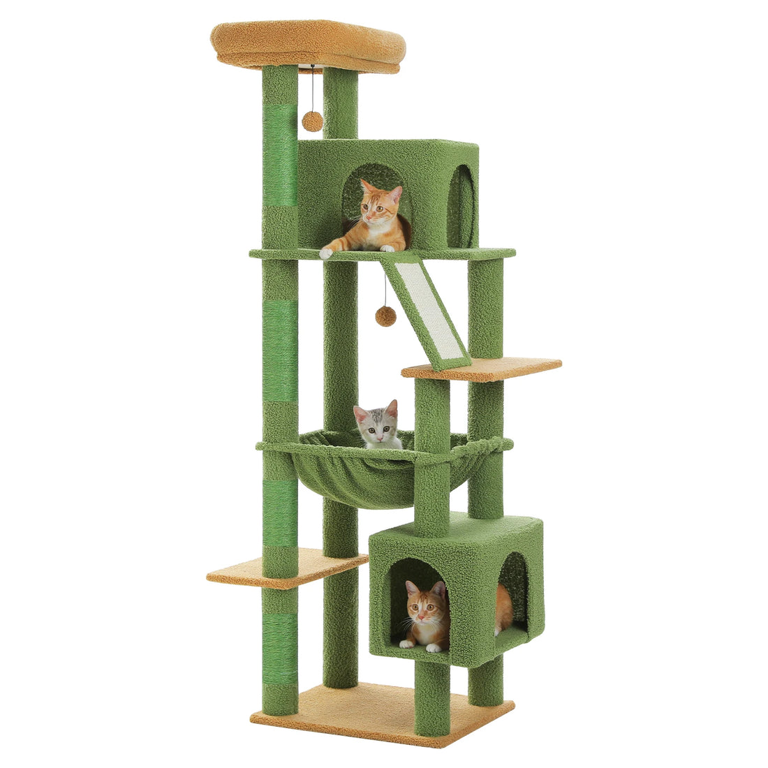 Arbre à chat 180 cm à deux grandes niches