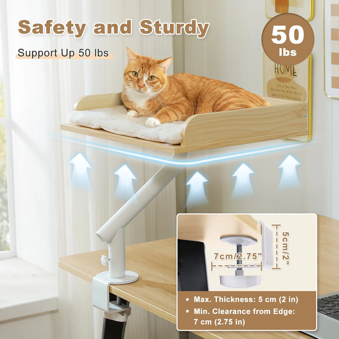 Plateau de bureau pour chat rotatif 360°