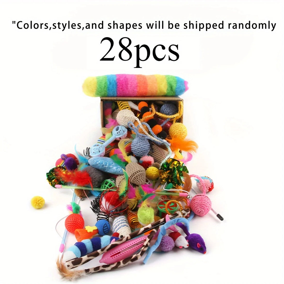 Pack de jouets pour chat, 14 à 56 pièces