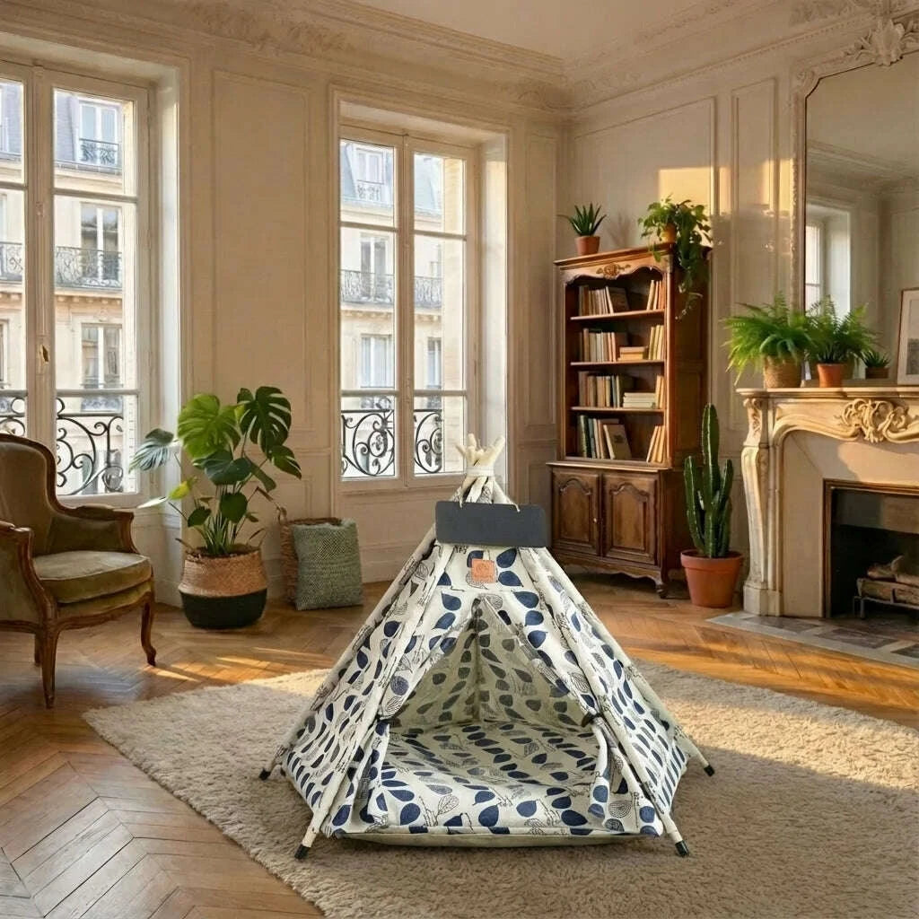 Tipi pour chat au style naturel — détail