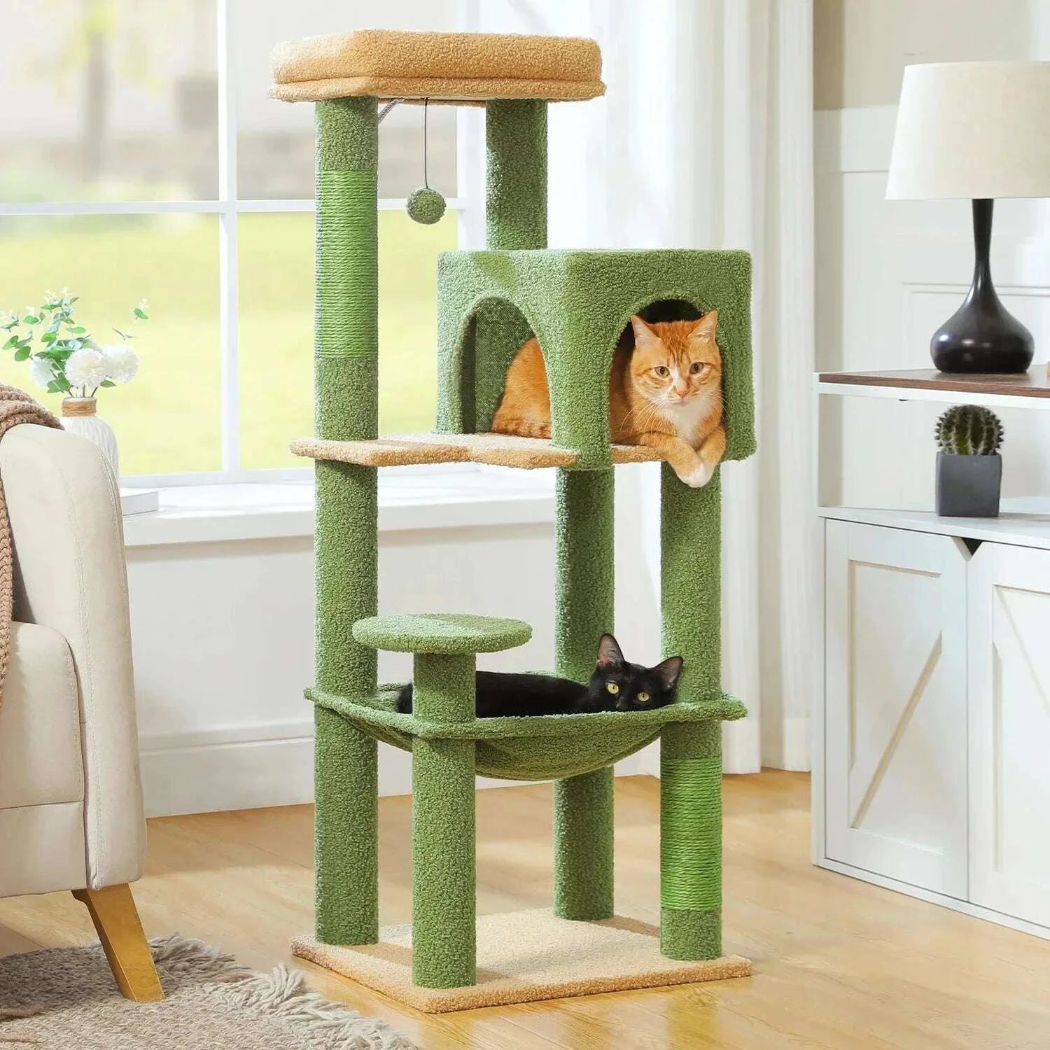 Arbre à chat cactus au design naturel — vue d'ensemble