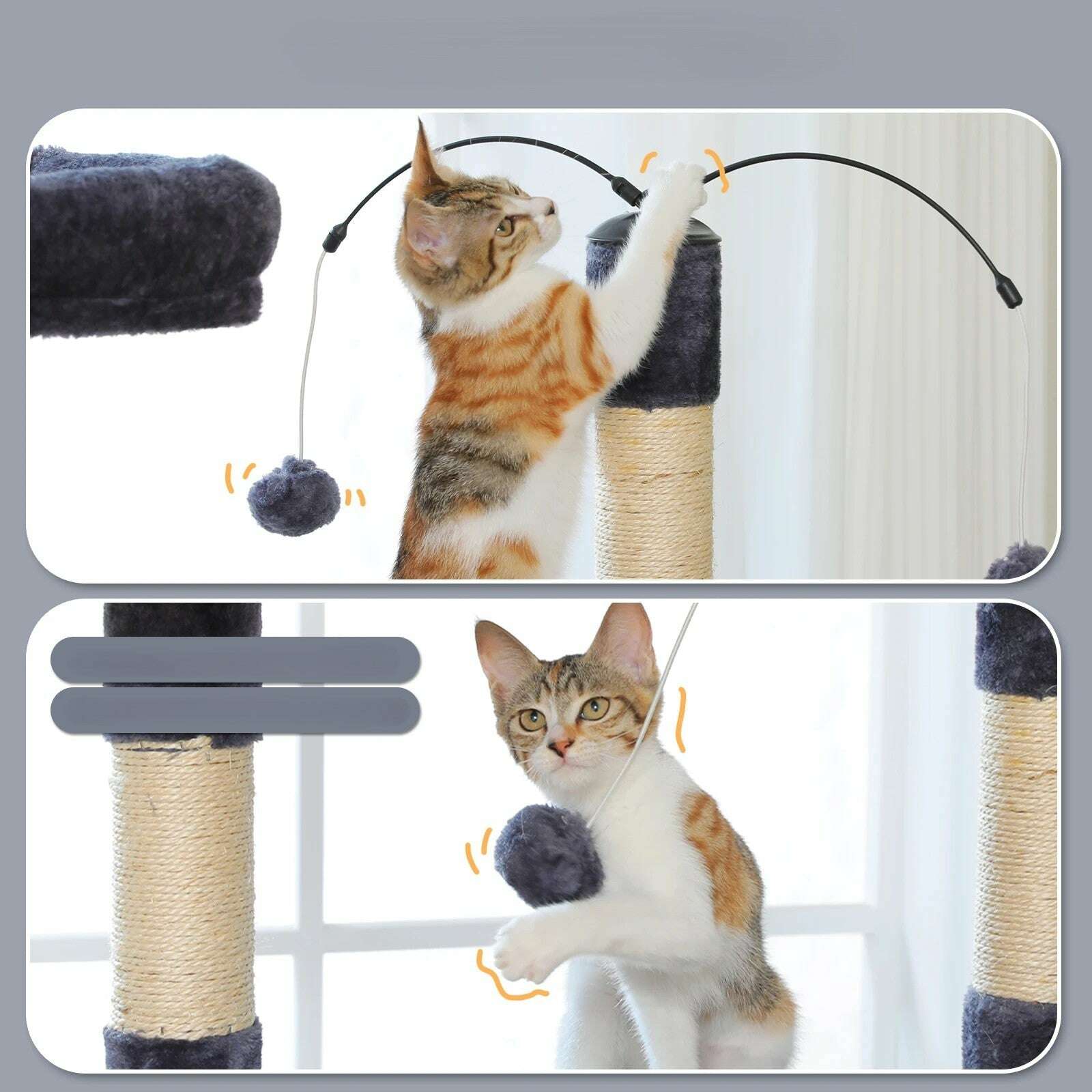 Arbre à chat design et modulable — vue de côté