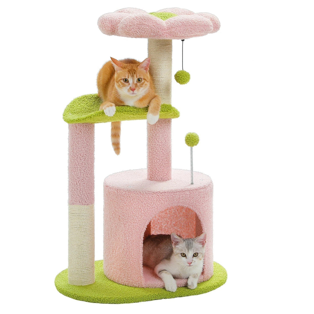 Arbre à chat design fleur pour sieste confortable