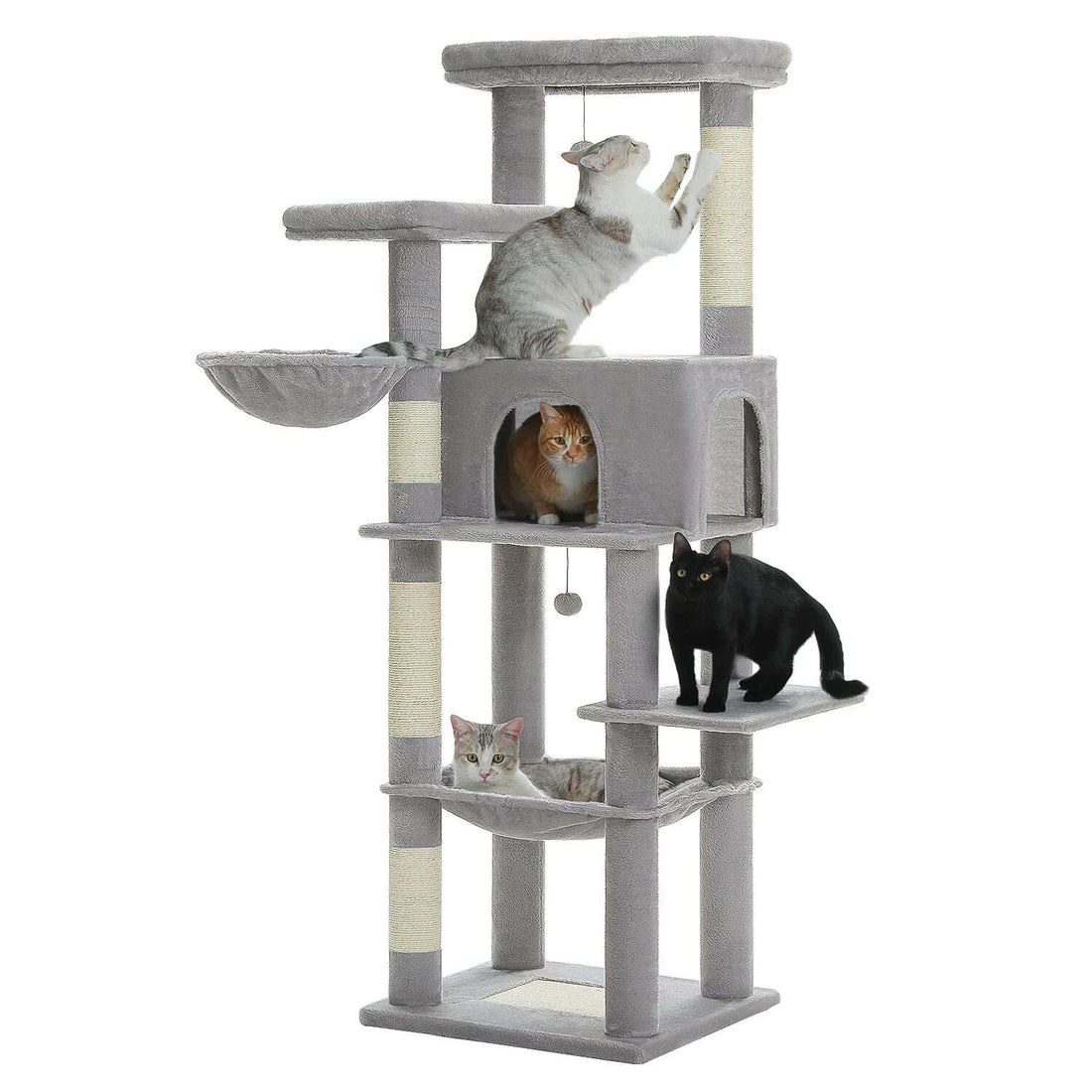 Arbre à chat design épuré et fonctionnel — vue arrière