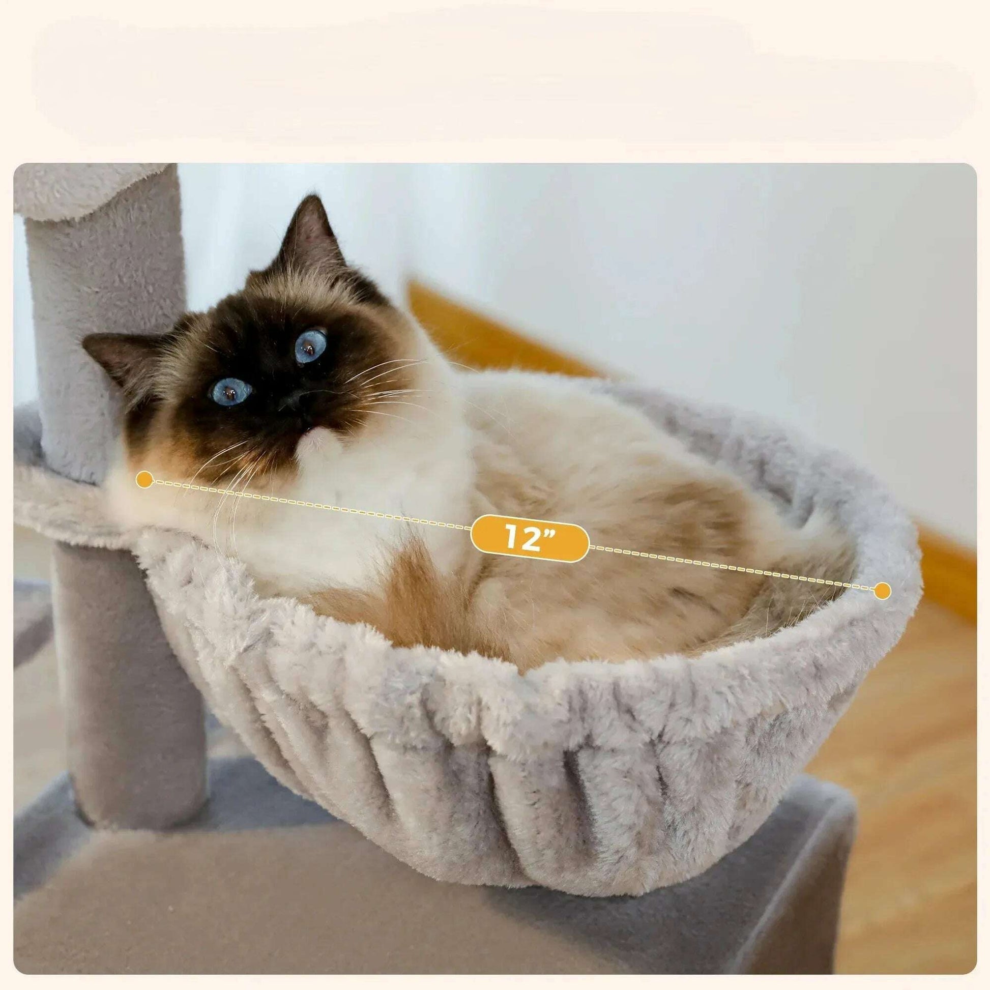 Arbre à chat compact et design — vue arrière