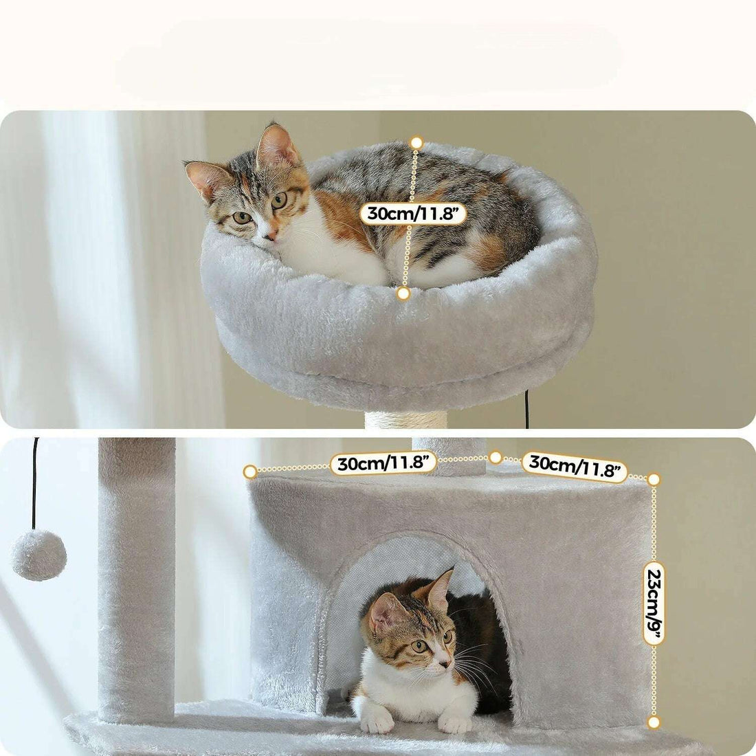 Arbre à chat style scandinave — vue en perspective