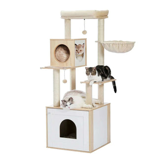 Arbre à chat cache-litière