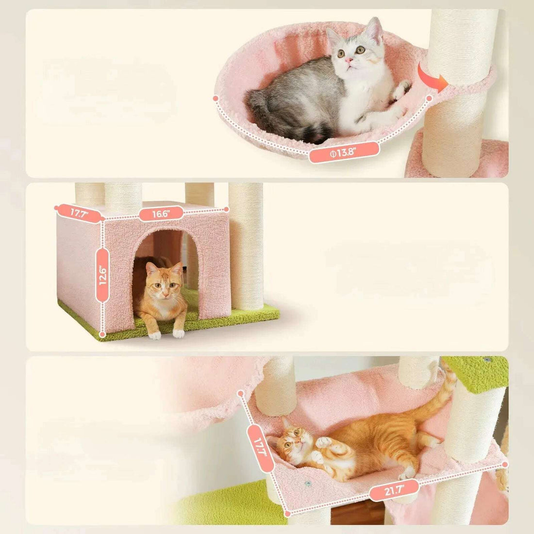 Arbre à chat floral pour grands gabarits — détail