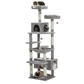 Large Cat Tree in Gray for Maine Coon Cats