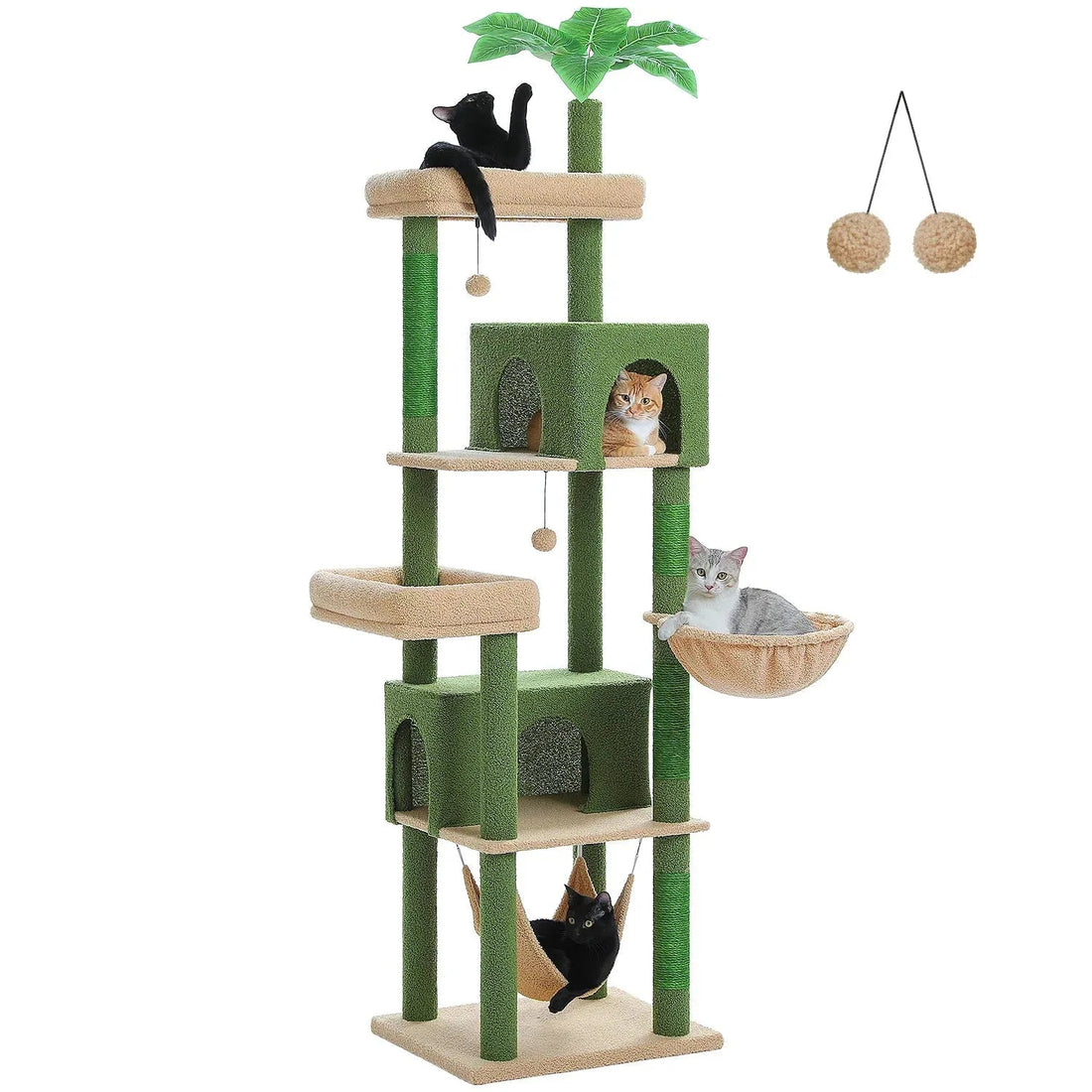Arbre à chat maine coon vert png