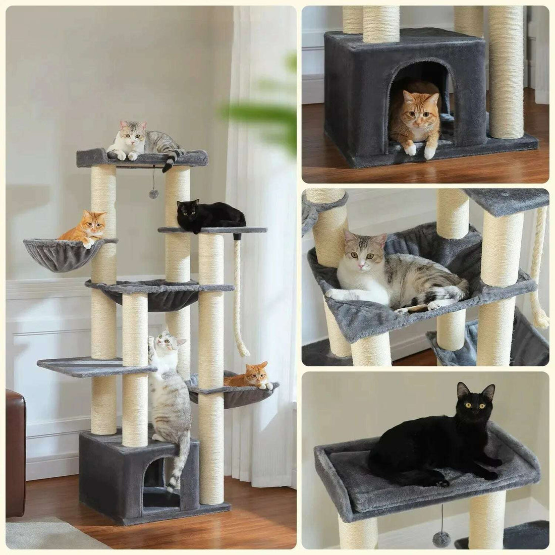 Arbre à chat XXL pour Maine Coon — vue de côté