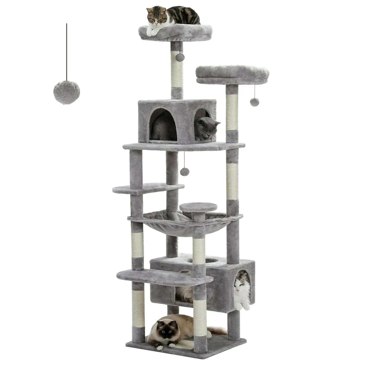 Arbre à chat XXL robuste et confortable — en situation