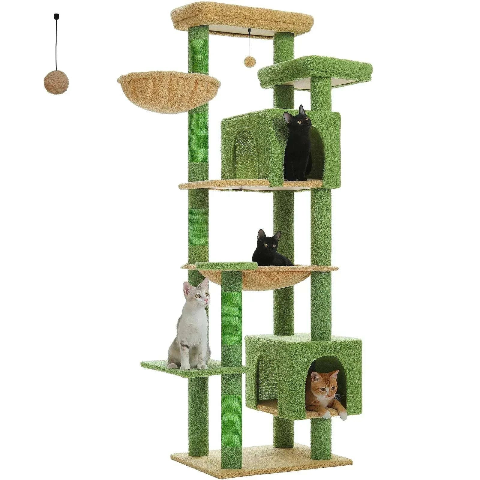 Arbre à chat design cactus XXL — vue arrière