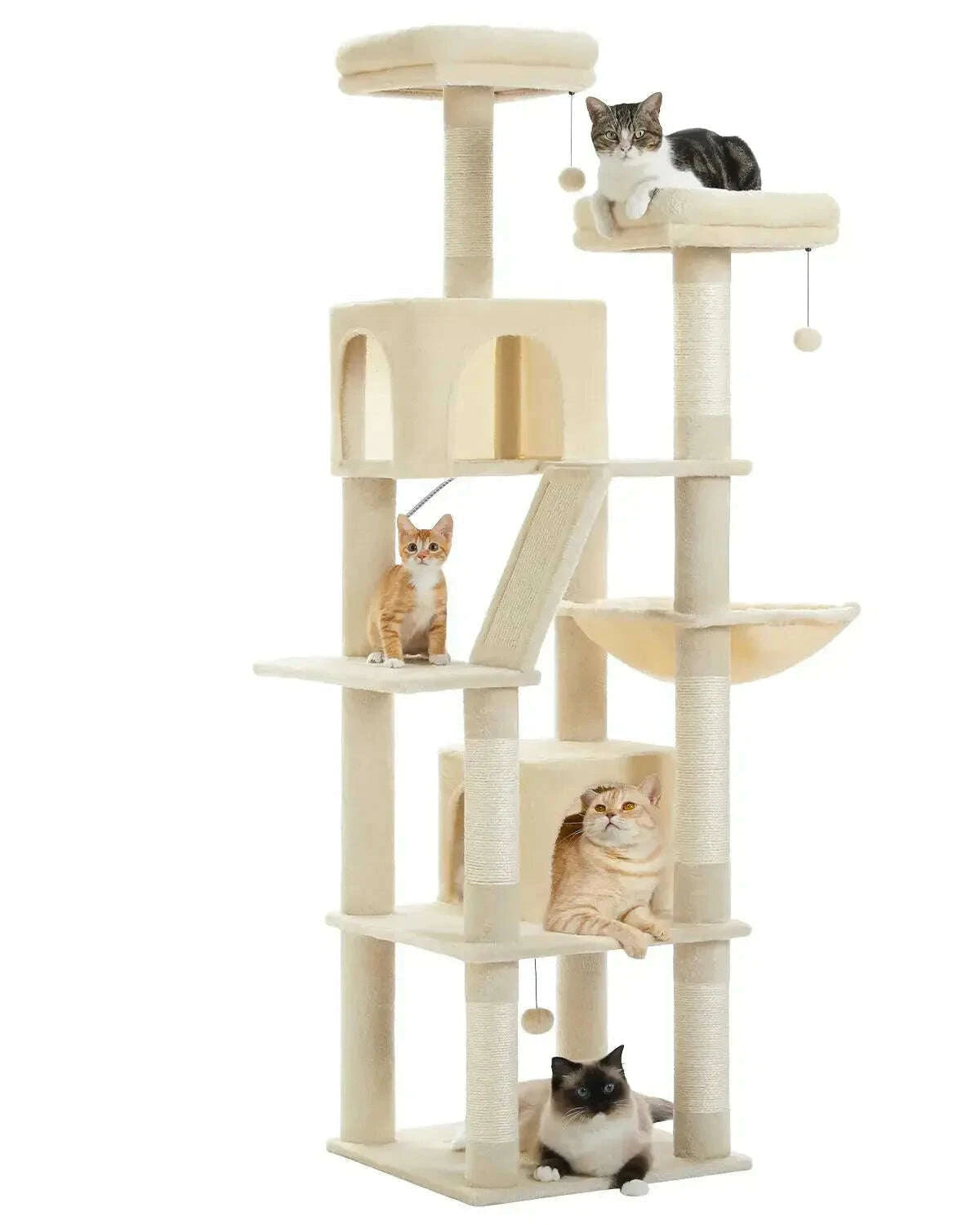 Arbre à chat XXL compact — vue arrière