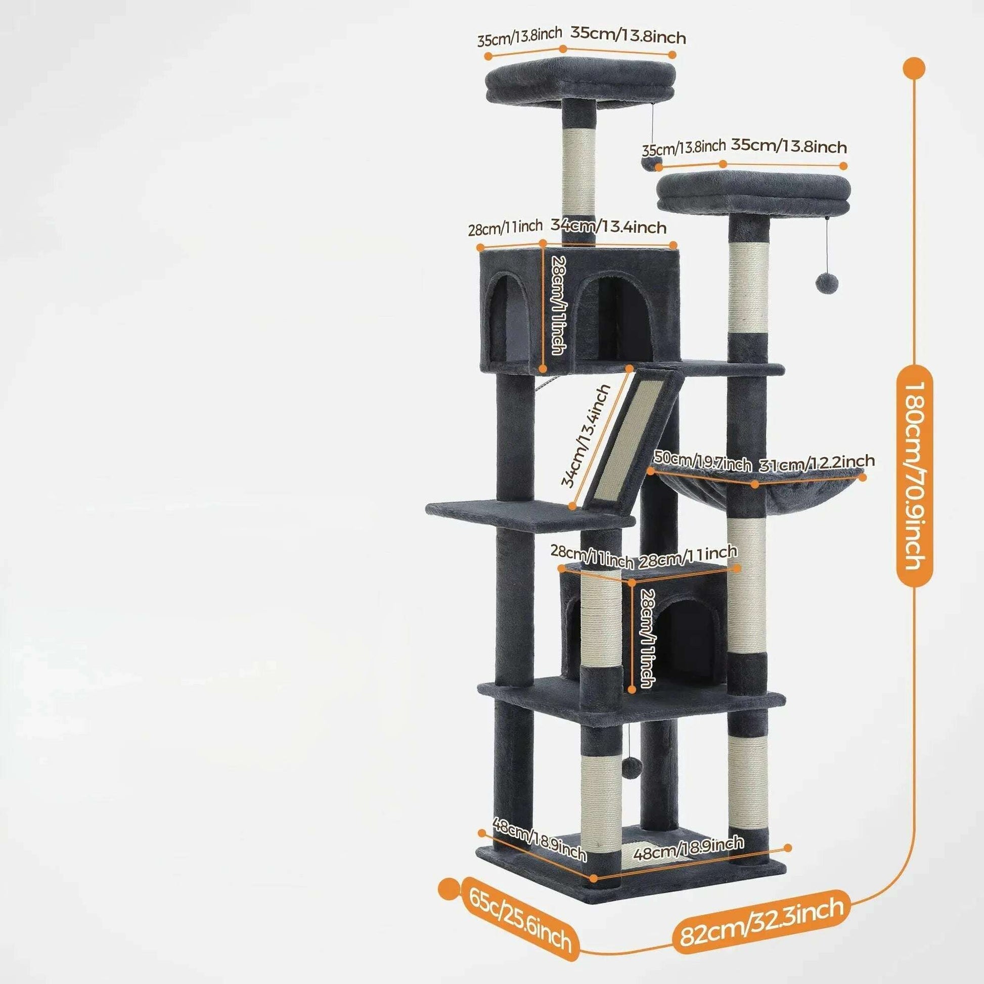 Arbre à chat XXL compact — vue zoom