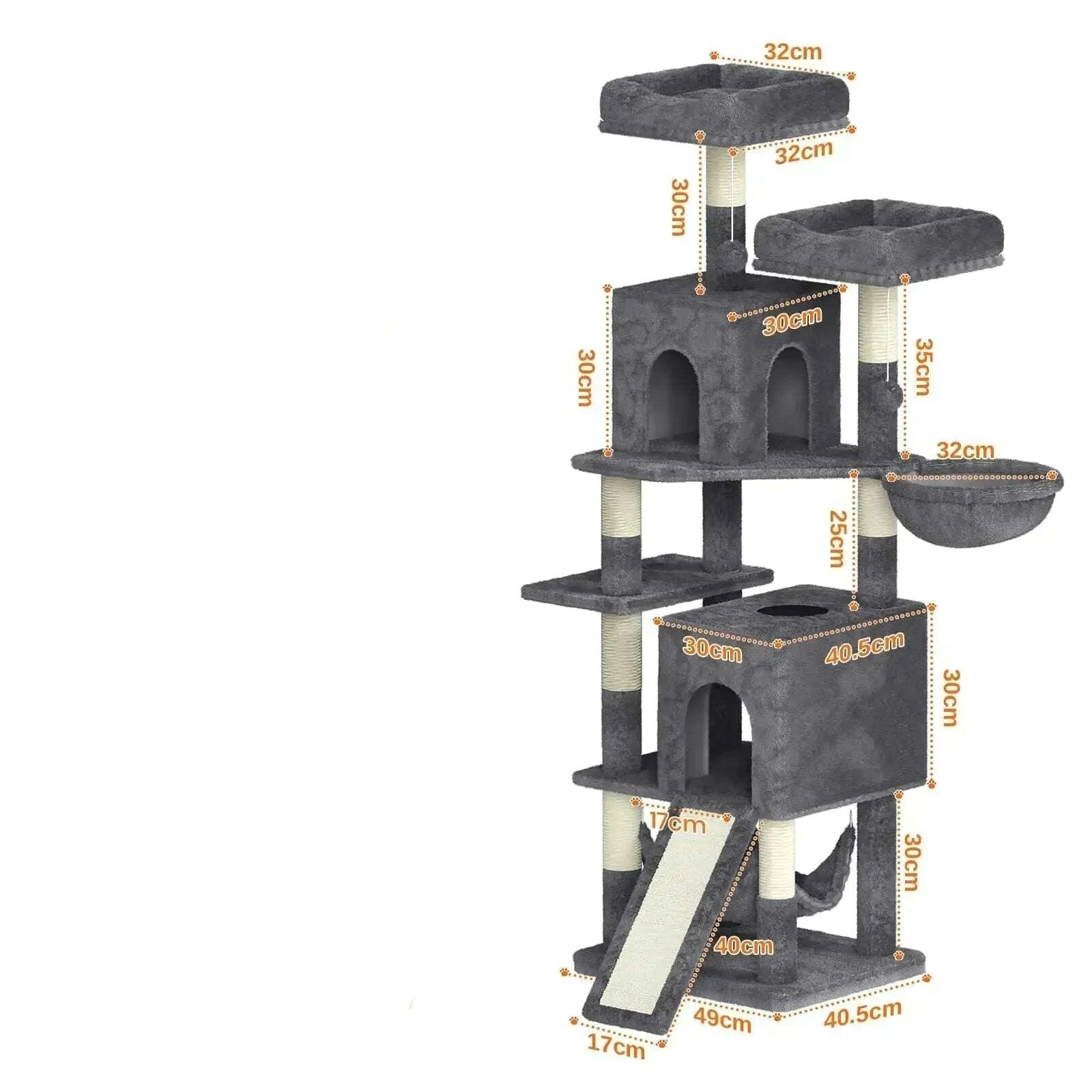 Arbre à chat XXL gris foncé — détail