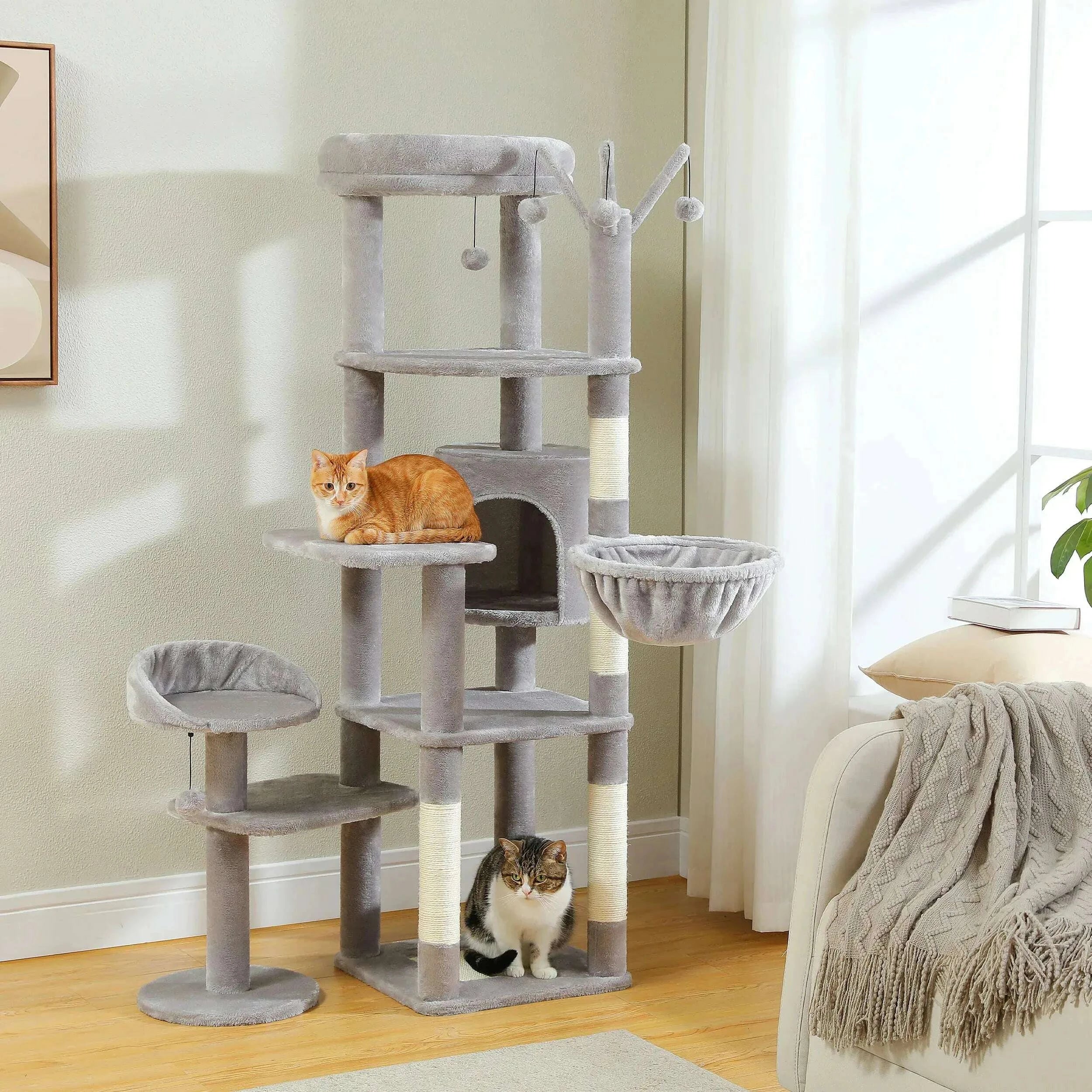 Arbre à chat XXL multi-niveaux — vue zoom