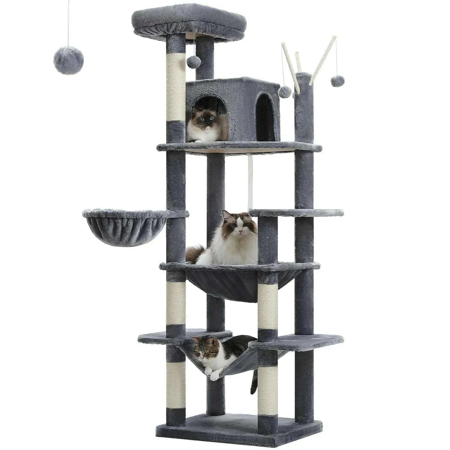 Arbre à chat XXL pour grands félins — en situation