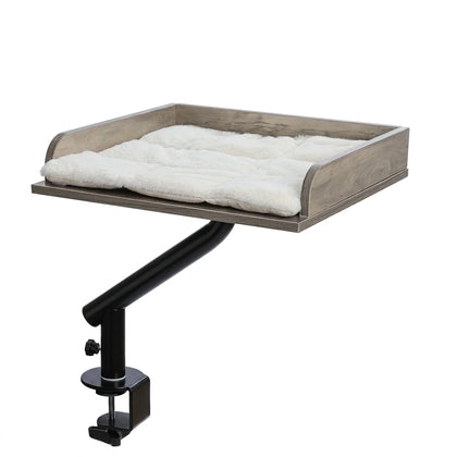 Plateau de bureau pour chat rotatif 360° Gris