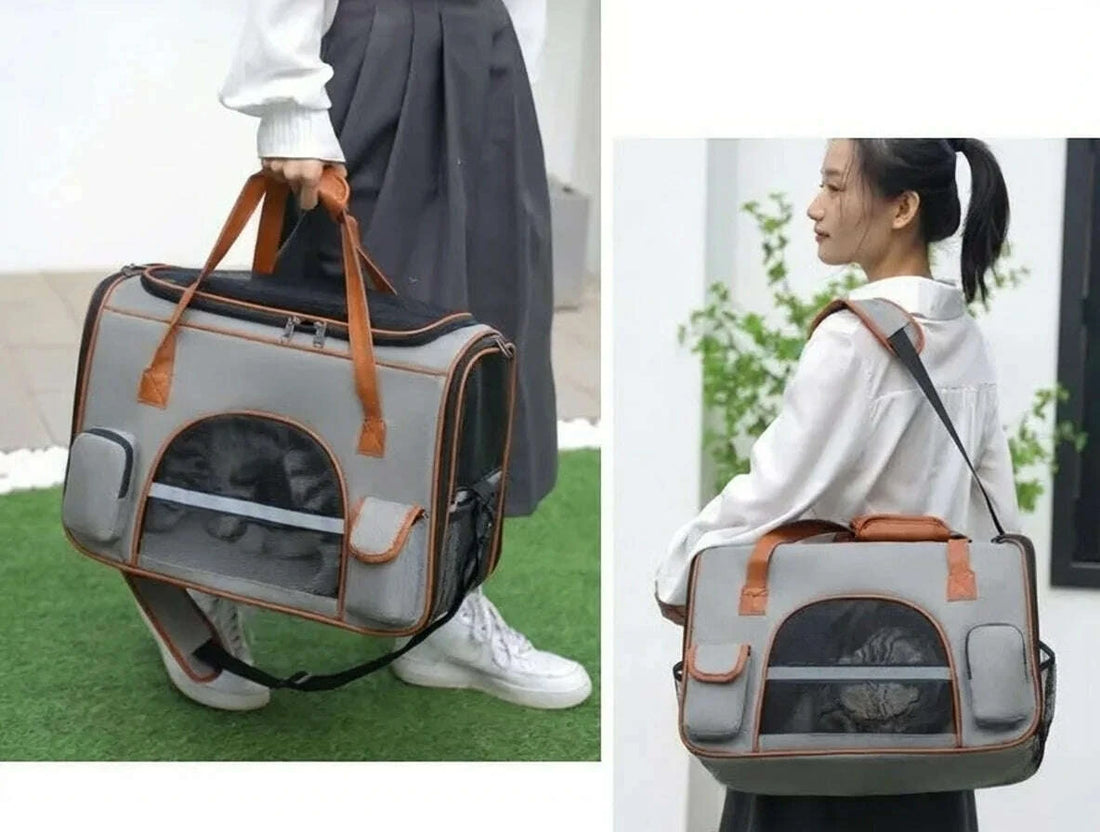 Sac de transport pour chat souple et pratique — vue arrière