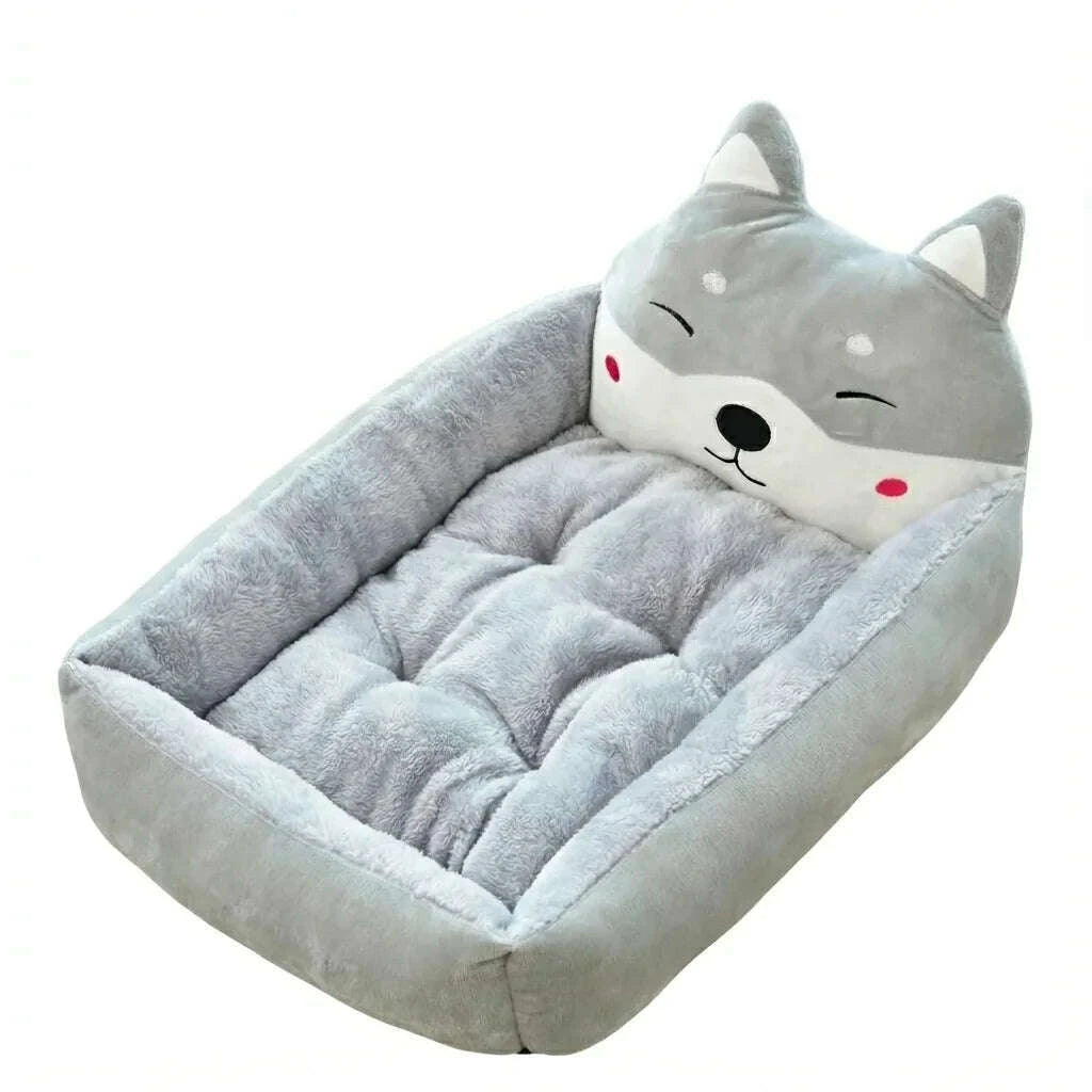 Panier pour chat confortable gris
