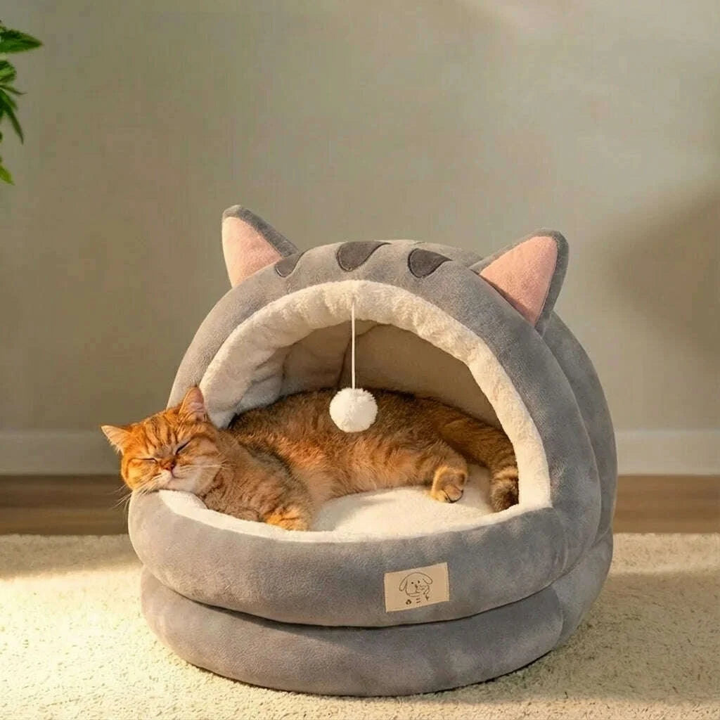 Maison pour chat au design moderne — vue zoom