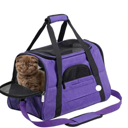 Panier léger pour transport de chat violet