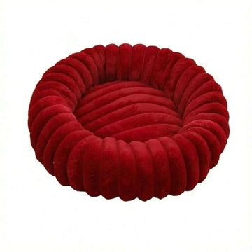 Panier rond rouge pour chat