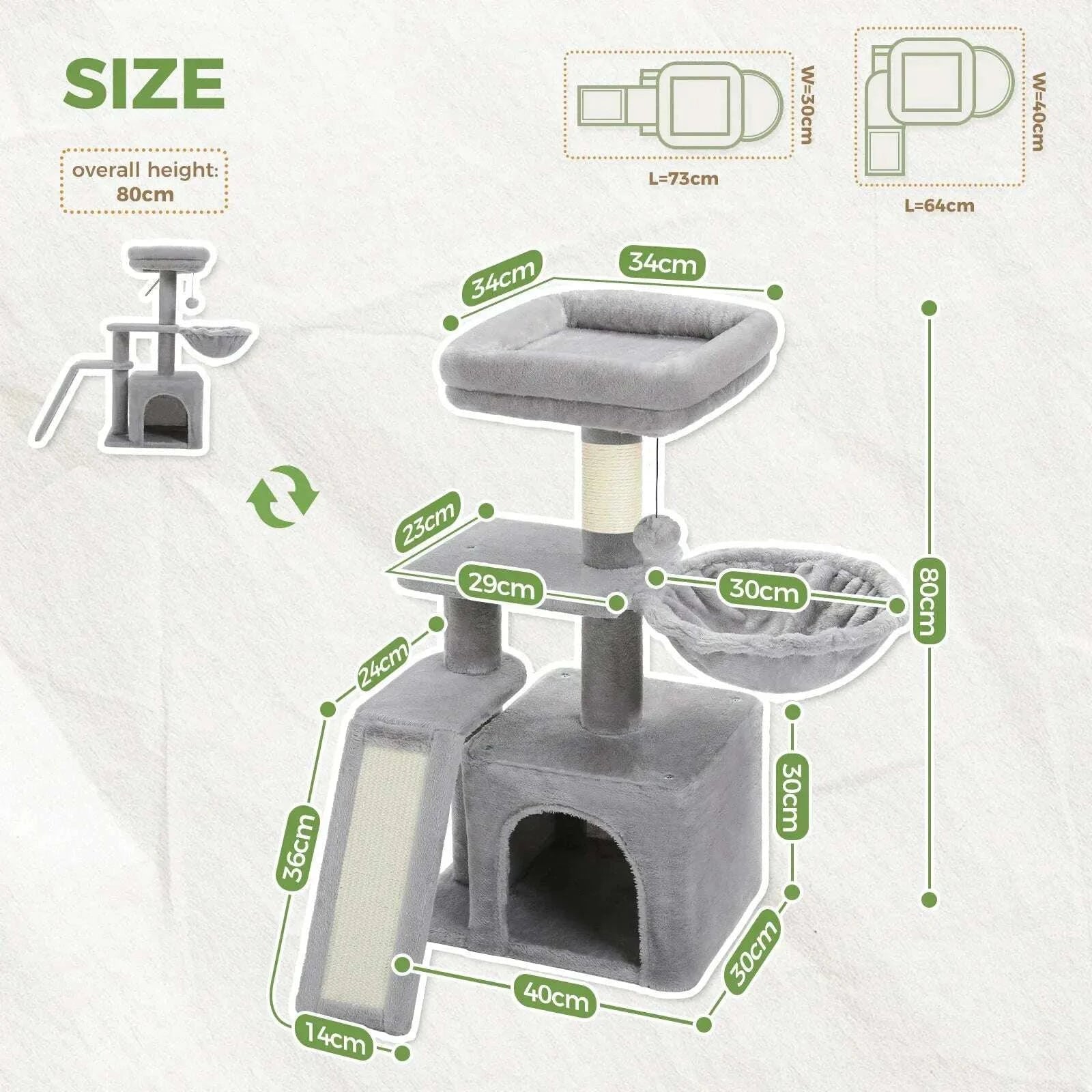 Petit arbre à chat design — en situation