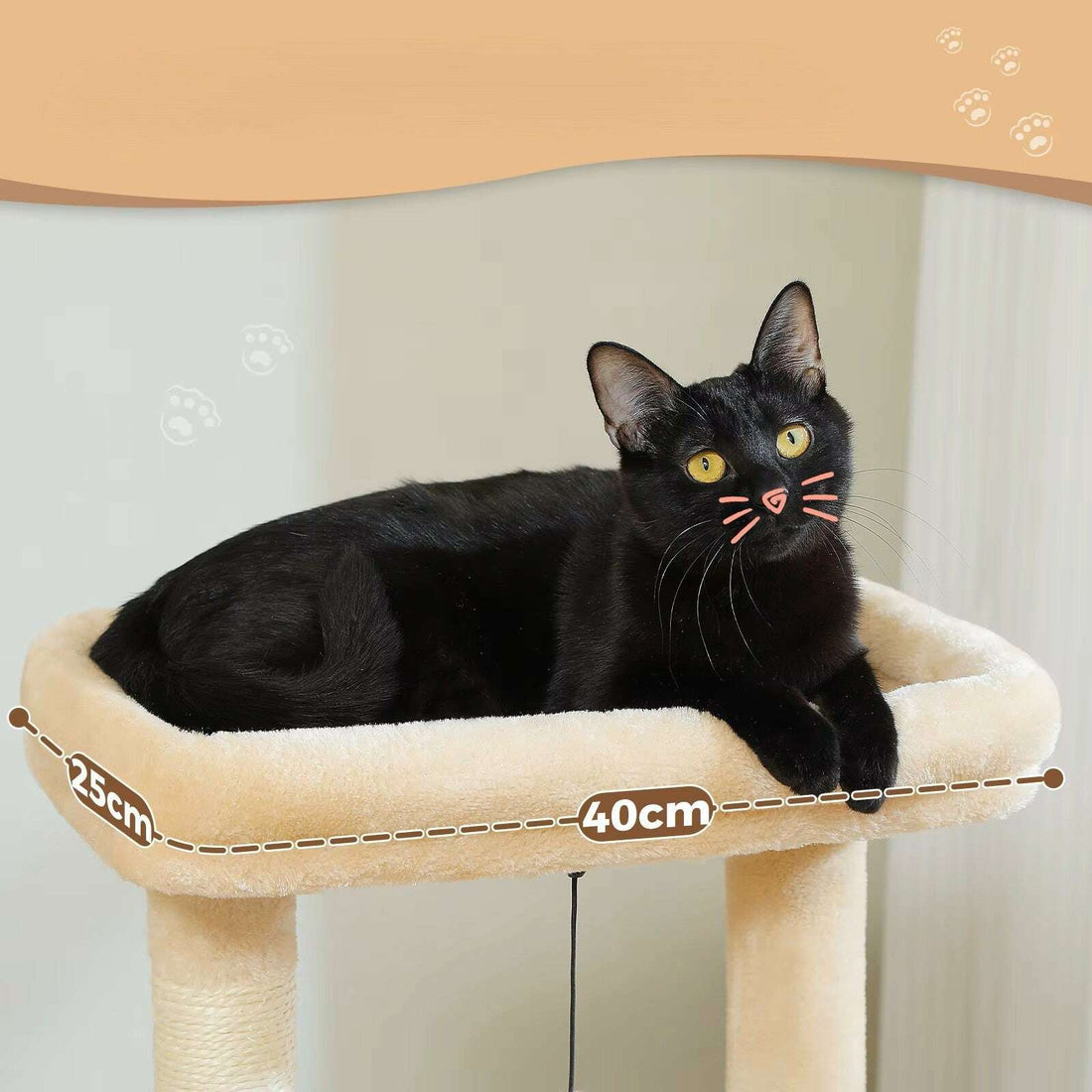 Petit arbre à chat compact et design — en situation