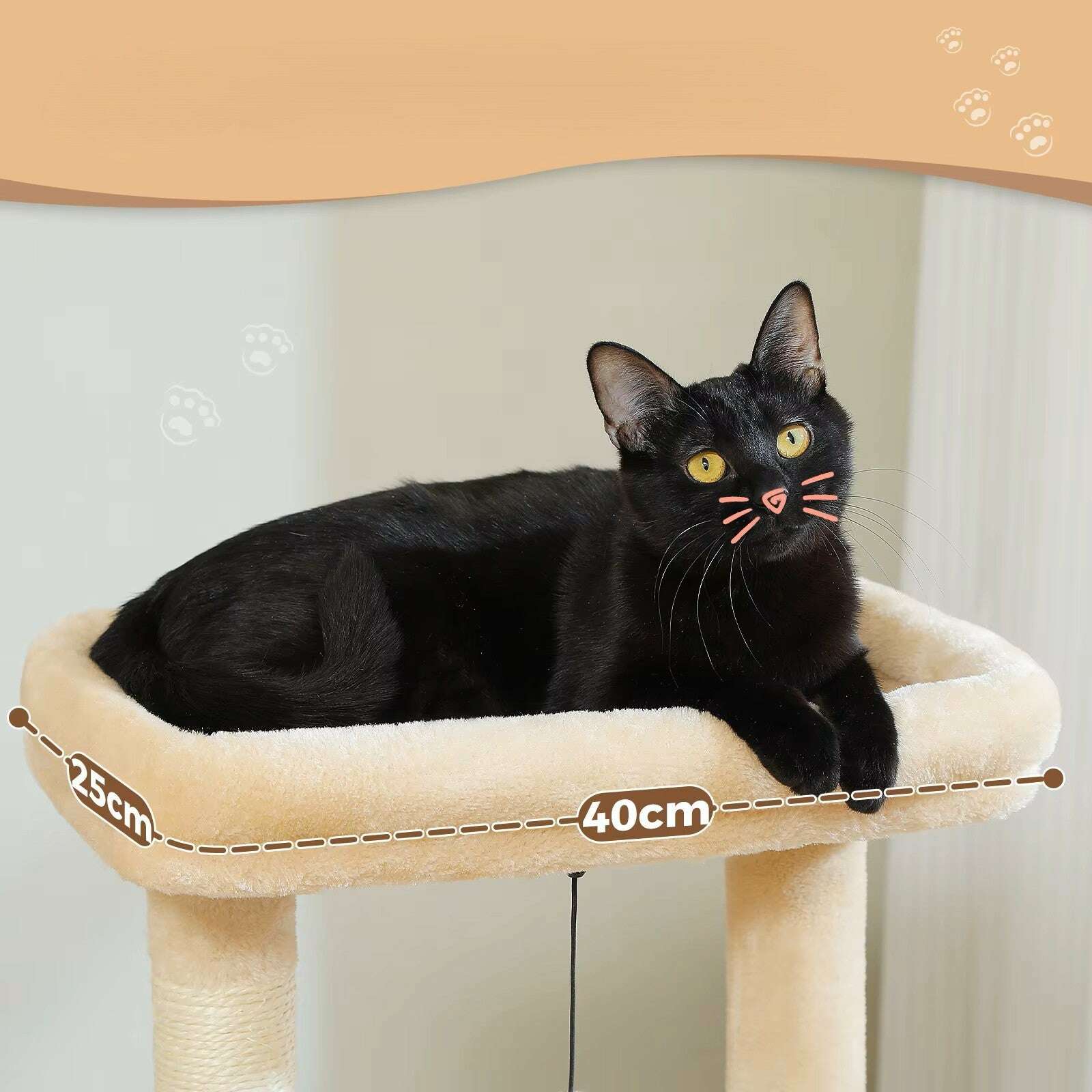 Petit arbre à chat compact et design — en situation
