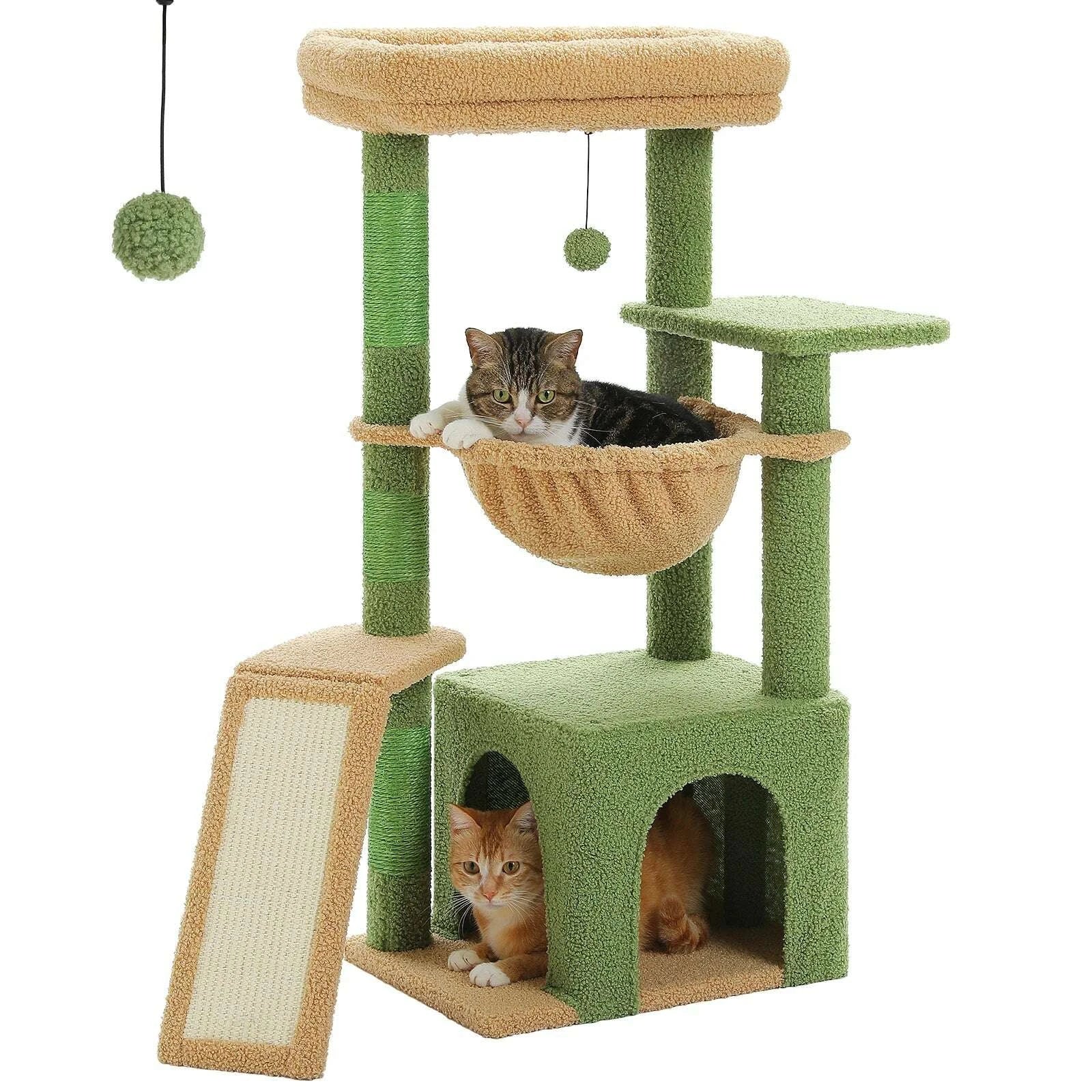 Petit arbre à chat avec hamac intégré — vue de côté