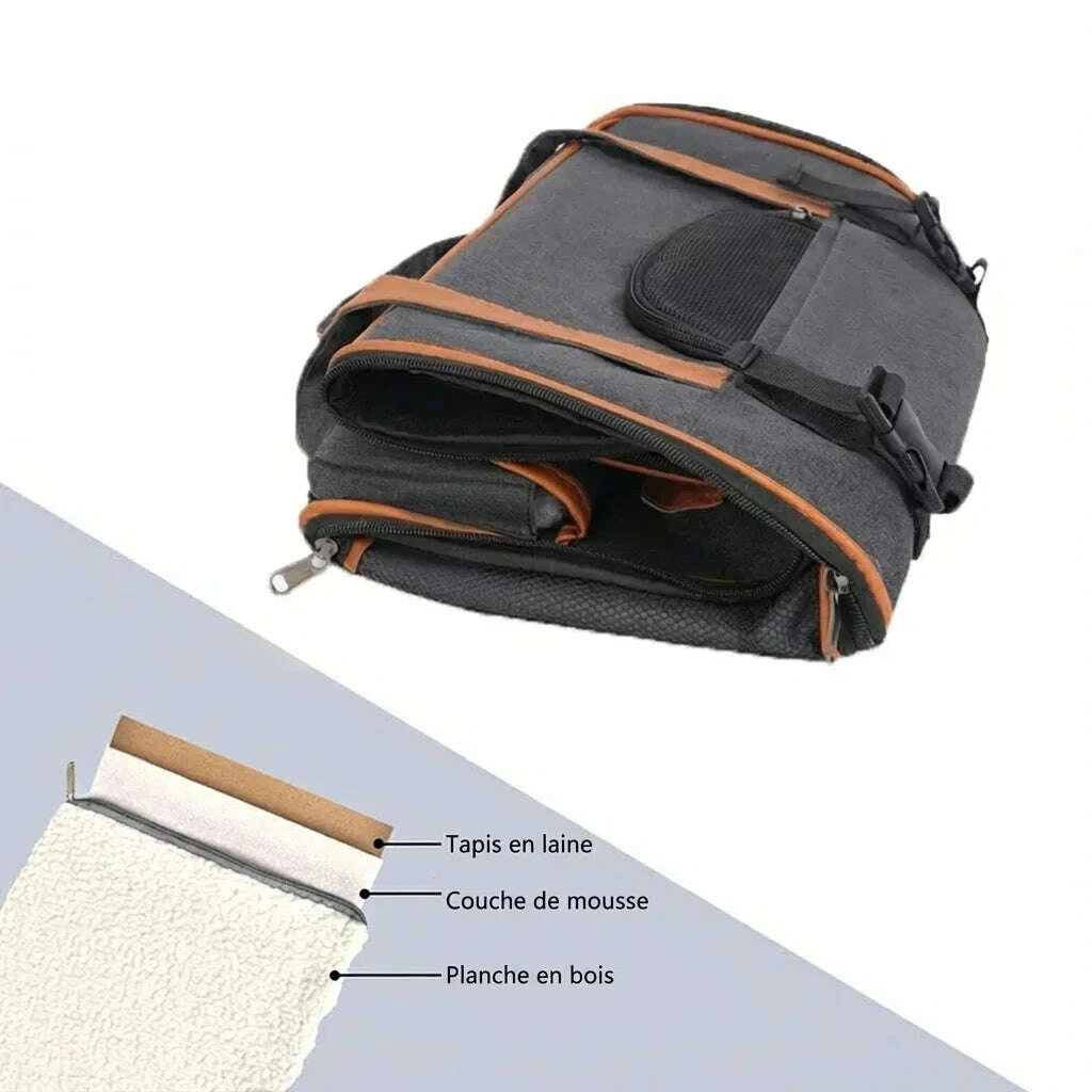 Sac de transport pour chat haut de gamme — vue en perspective