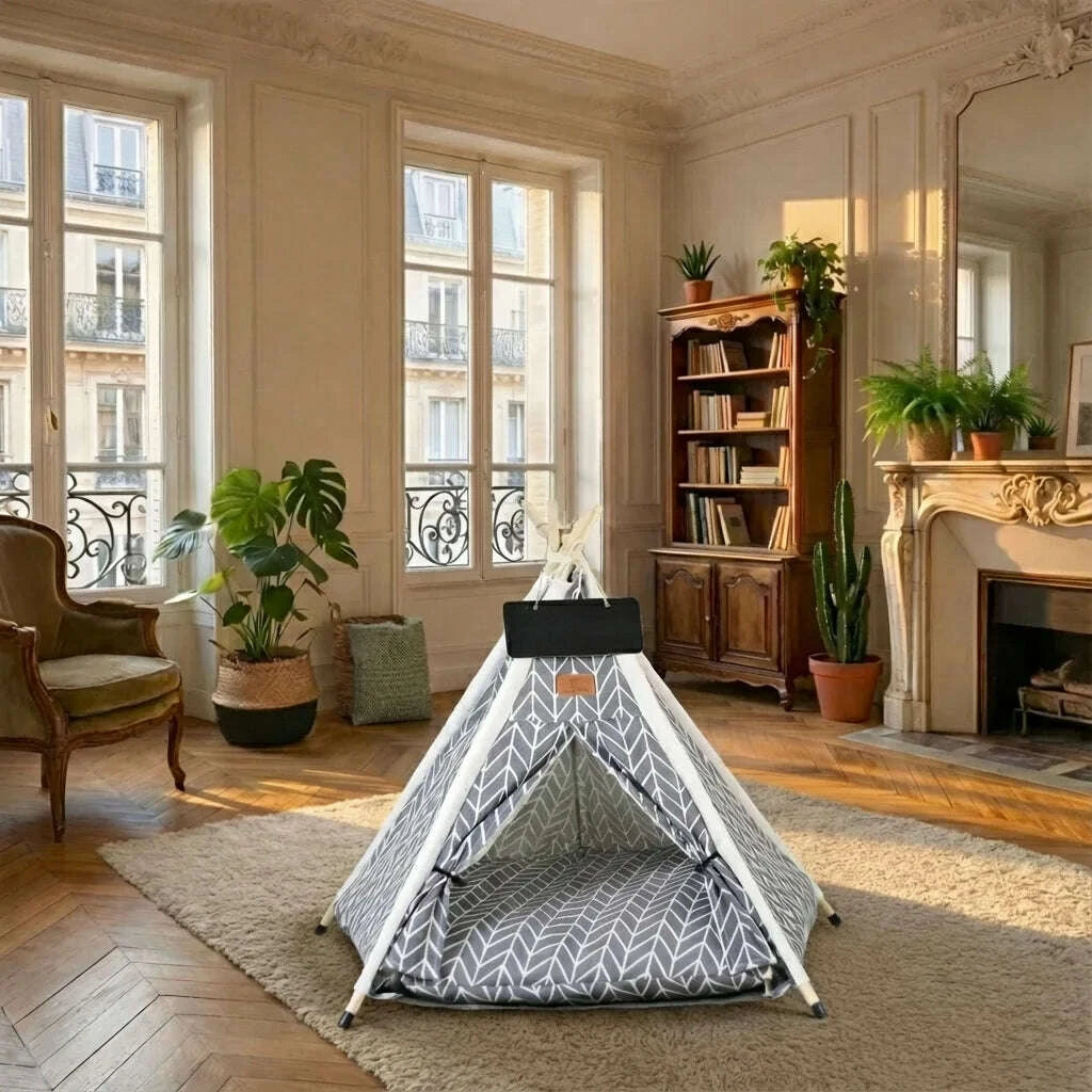 Tipi confortable pour chat — détail